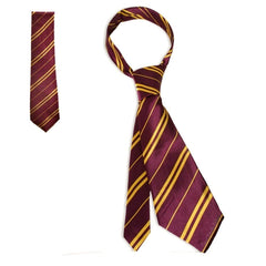 School Uniform Neckties - Wizard School Pinstripe Costume Tie - NEW (Gryffindor Maroon L)